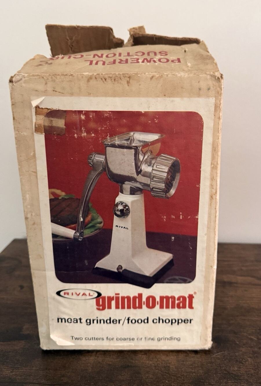 VTG Rival grind-o-mat 303 sh White Grinder/Food Chopper Manual Suction Complete